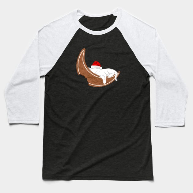 Gingerbread Kitty Baseball T-Shirt by VectorInk
